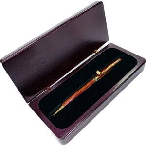 Wood Pen with Golf Club Clip in Wood Presentation Box